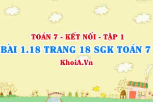 Bài 1.18 trang 18 SGK Toán 7 tập 1 Kết nối tri thức
